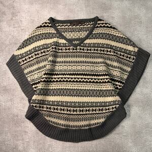 The Limited Fair Isle Knit Poncho Sweater